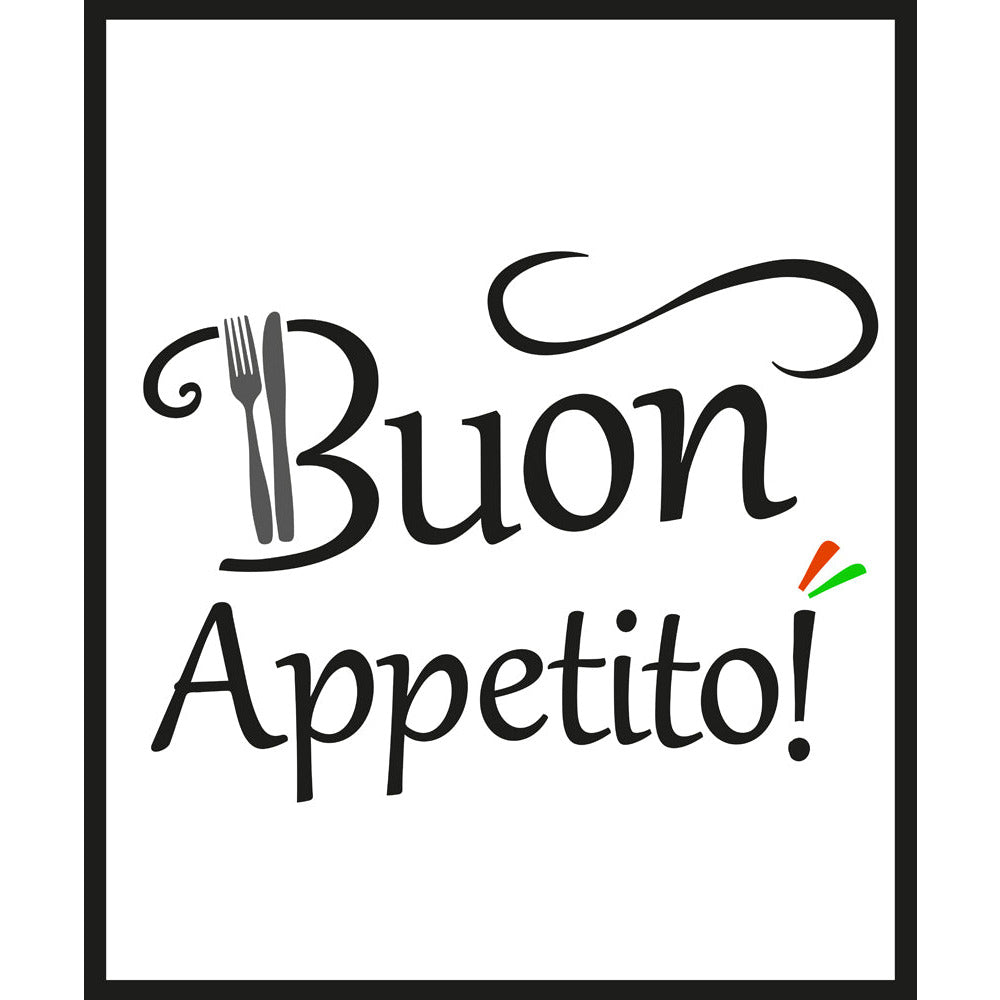 das beste Geschenk Gerahmtes Bild queence – Buon Appetito! Online Stilvolle kaufen Kunstwerke 