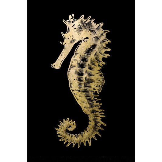 Blattgold Bild - Seahorse 40x60cm