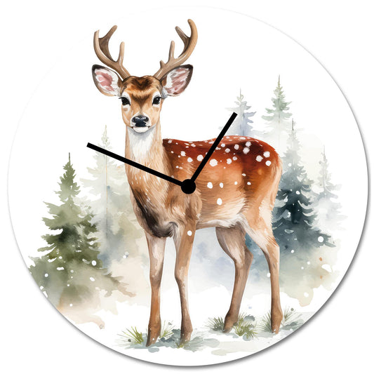 Cute Deer Acrylglas-Uhr