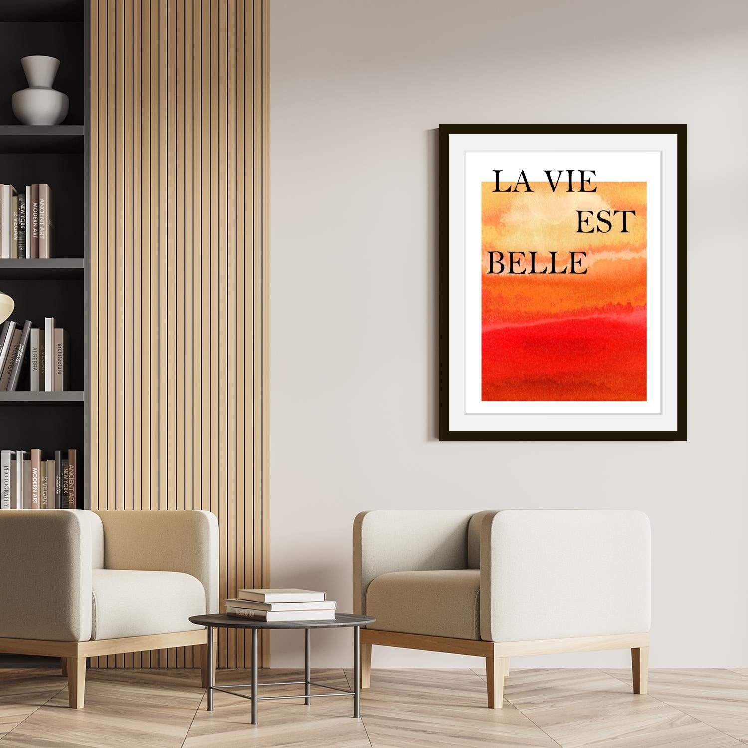 Gerahmtes Bild La vie est belle Online - Stilvolle Kunstwerke kaufen –  queence