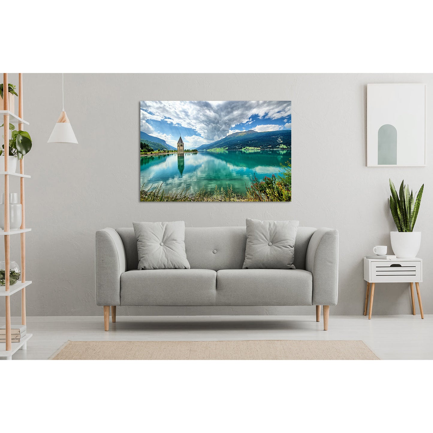 Acrylglasbild Reschensee Kaufen - Elegante Wandgestaltung – queence